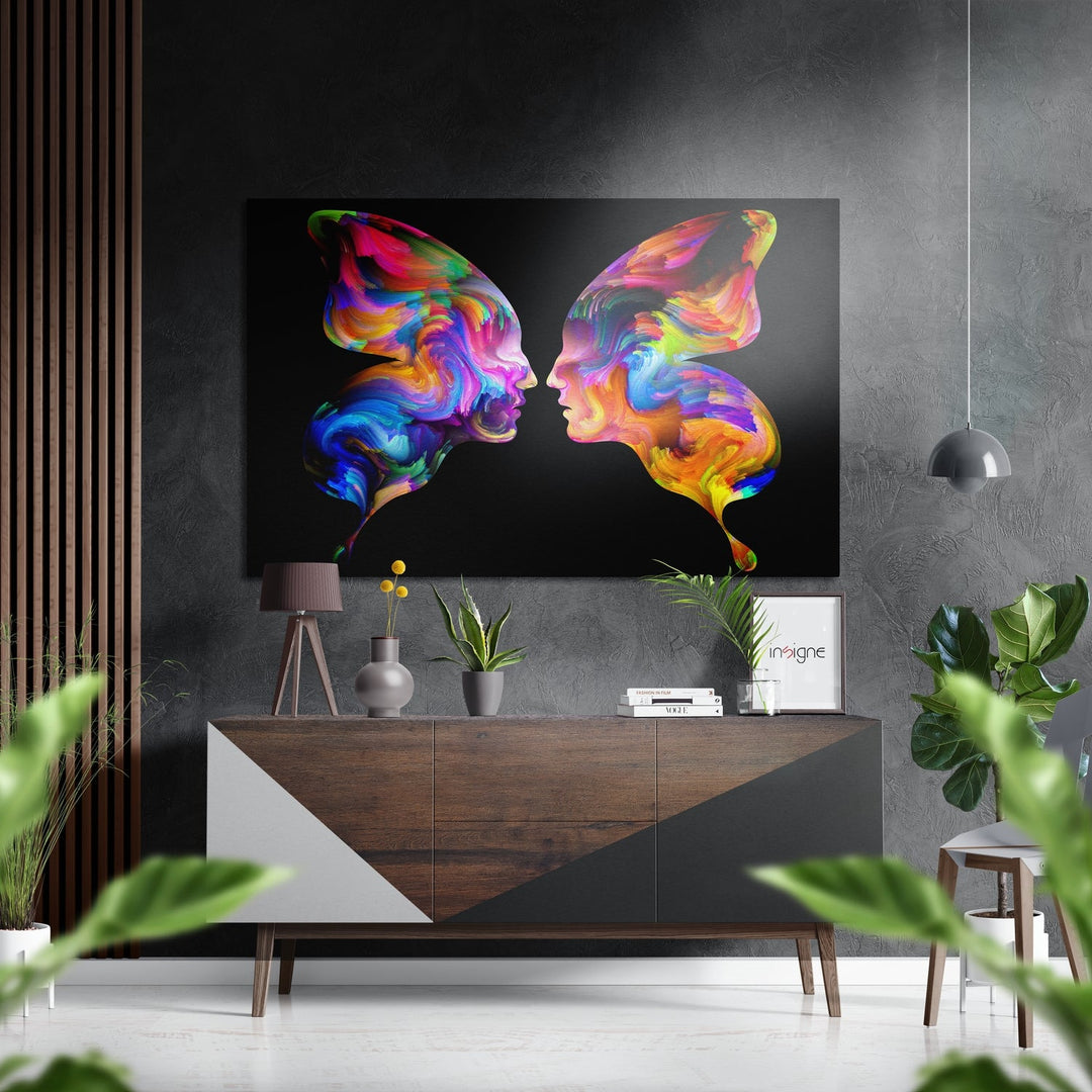 Butterfly Minds Brushed Aluminium Dibond Wall Art.