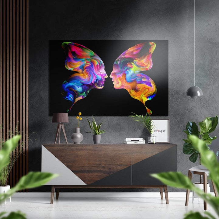 Butterfly Minds Brushed Aluminium Dibond Wall Art.
