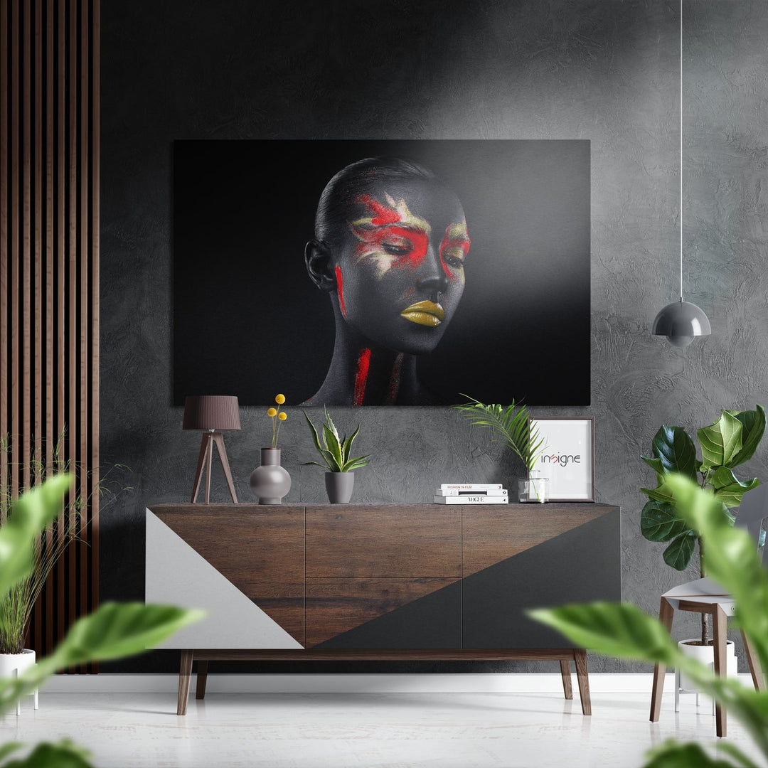 Woman Brushed Aluminium Dibond Wall Art.