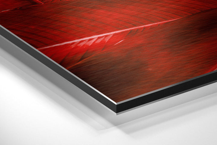 Leaves Brushed Aluminium Dibond Wall Art.