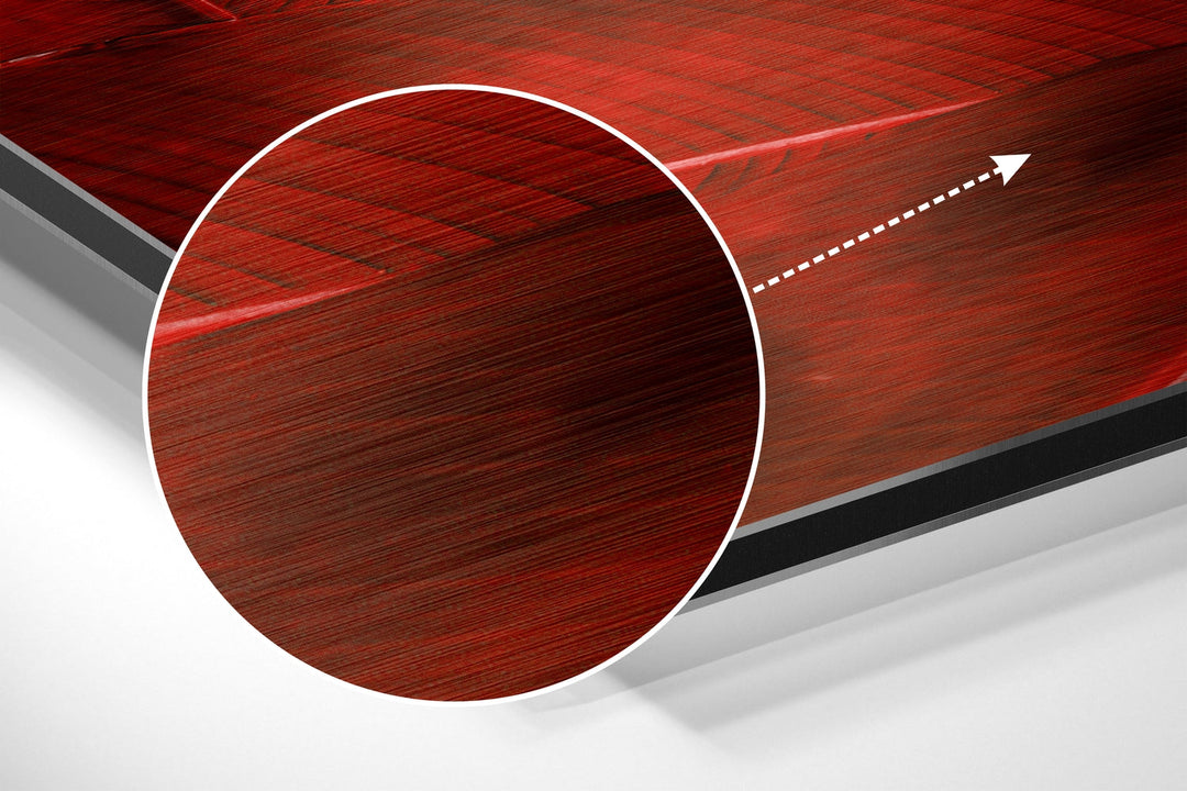 Leaves Brushed Aluminium Dibond Wall Art.