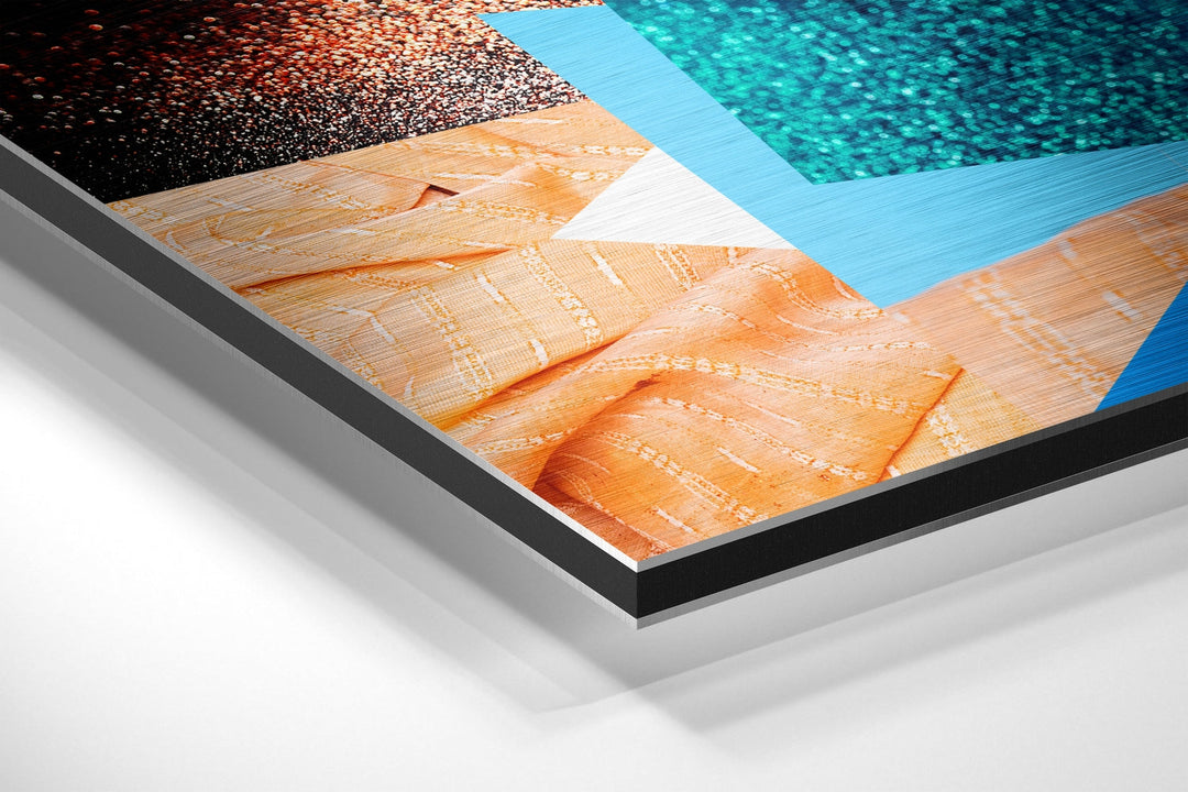 Patchwork Women  Brushed Aluminium Dibond Wall Art.