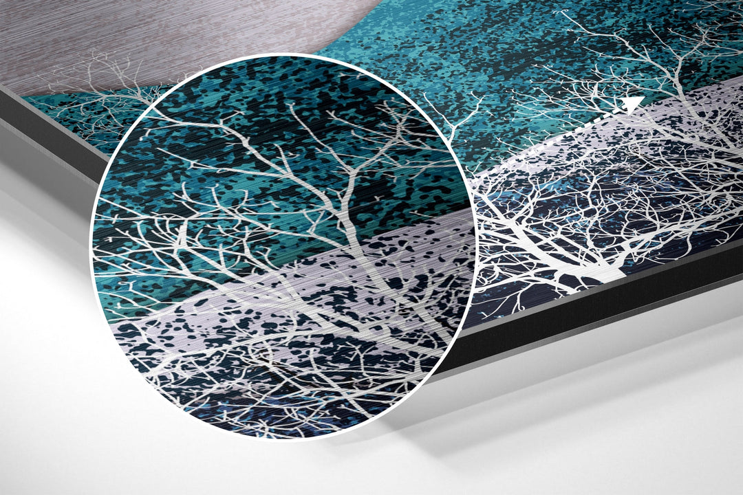 Wave Mountains Brushed Aluminium Dibond Wall Art.