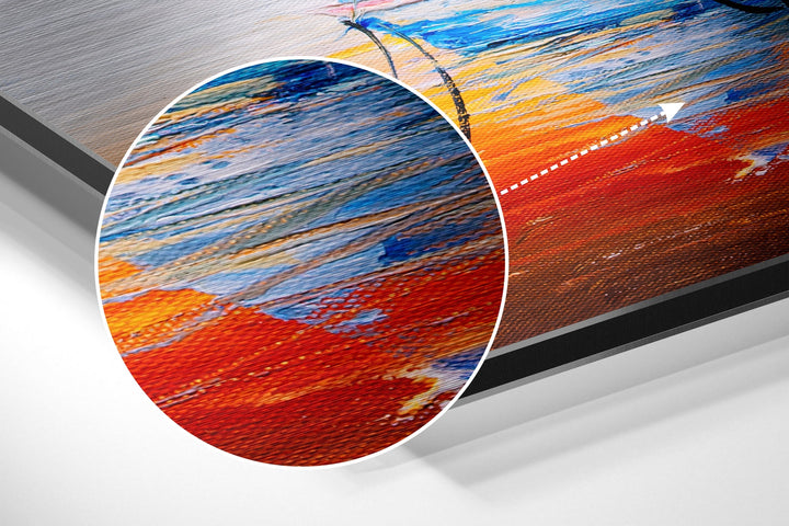 Boat Brushed Aluminium Dibond Wall Art.