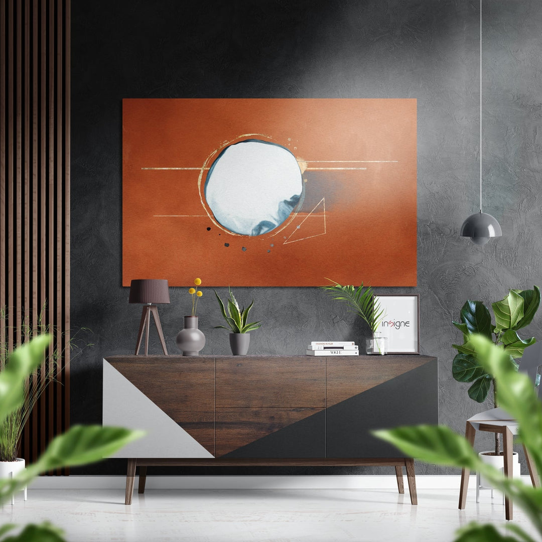 Moon Brushed Aluminium Dibond Wall Art.