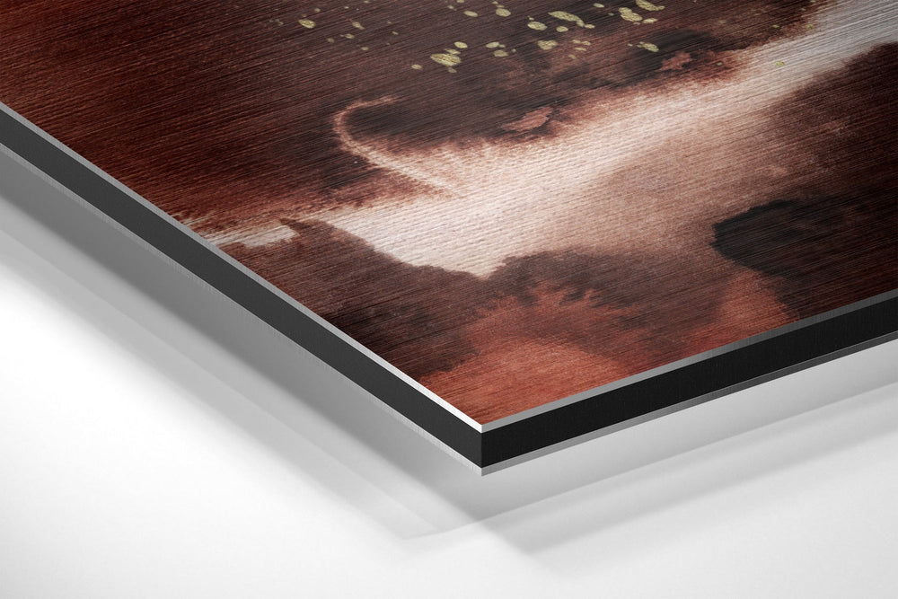 Abstract  Brushed Aluminium Dibond Wall Art.