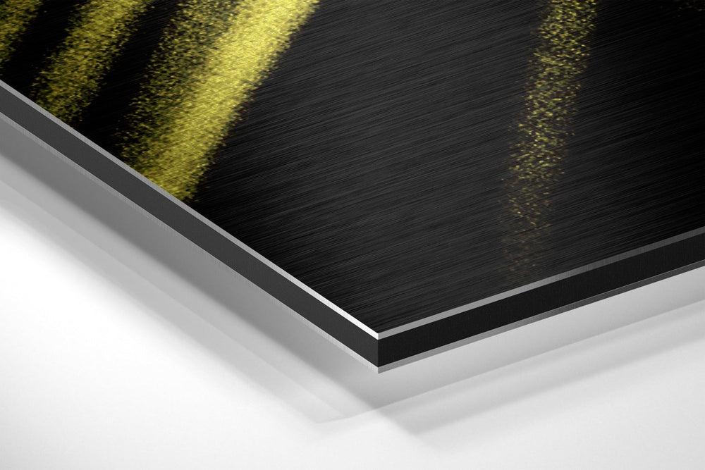 Brushstroke Brushed Aluminium Dibond Wall Art.