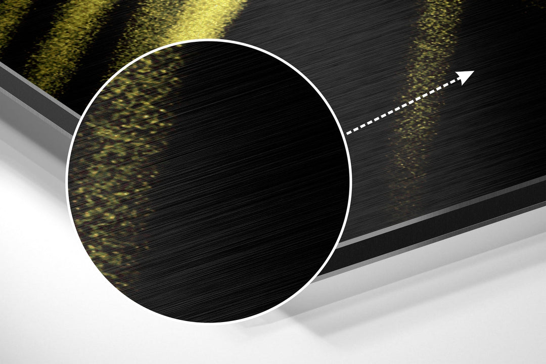 Brushstroke Brushed Aluminium Dibond Wall Art.