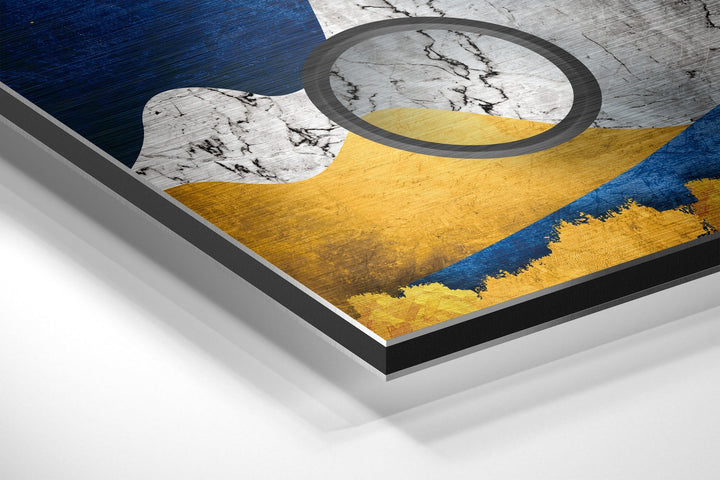 Wave Mountains Brushed Aluminium Dibond Wall Art.