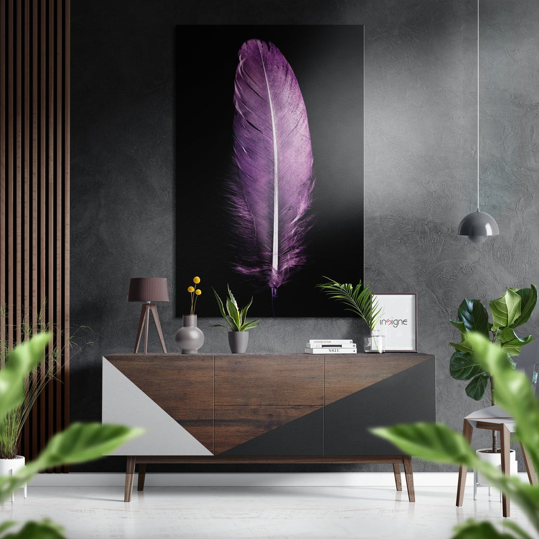 Feather Brushed Aluminium Dibond Wall Art.