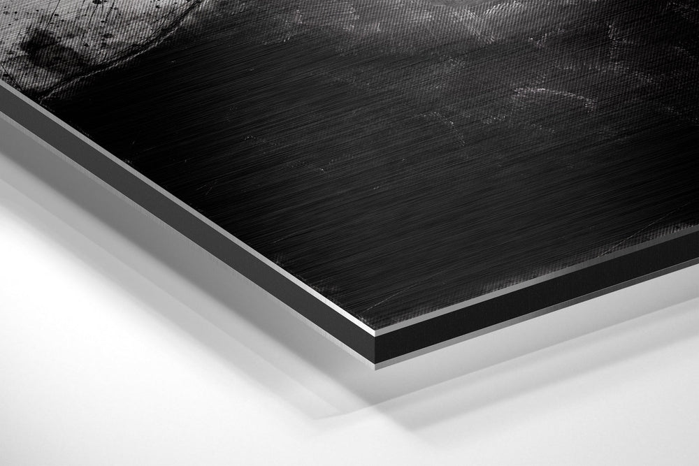 Feel the Red Brushed Aluminium Dibond Wall Art.