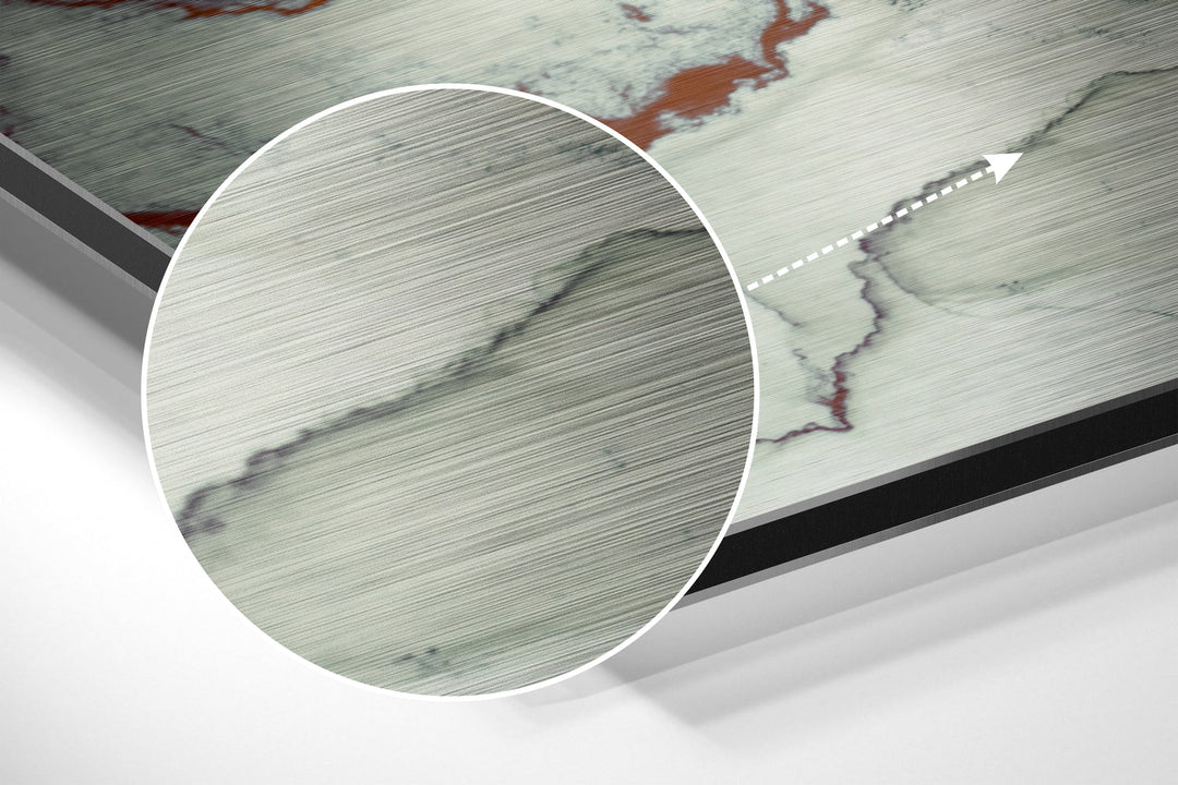 Marbleous Brushed Aluminium Dibond Wall Art.