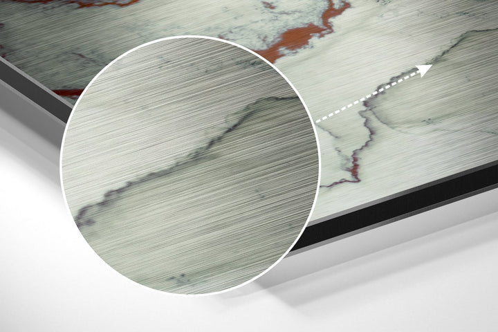 Marbleous Brushed Aluminium Dibond Wall Art.