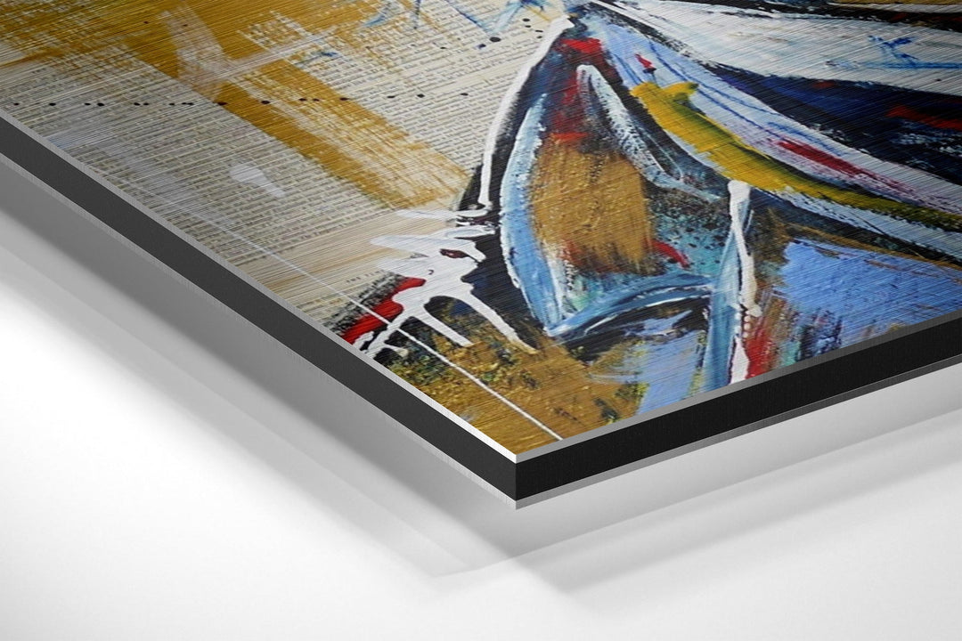 Charlie Chaplin Brushed Aluminium Dibond Wall Art.