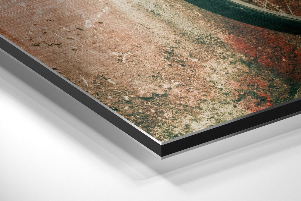 Retro Bcycle  Brushed Aluminium Dibond Wall Art.