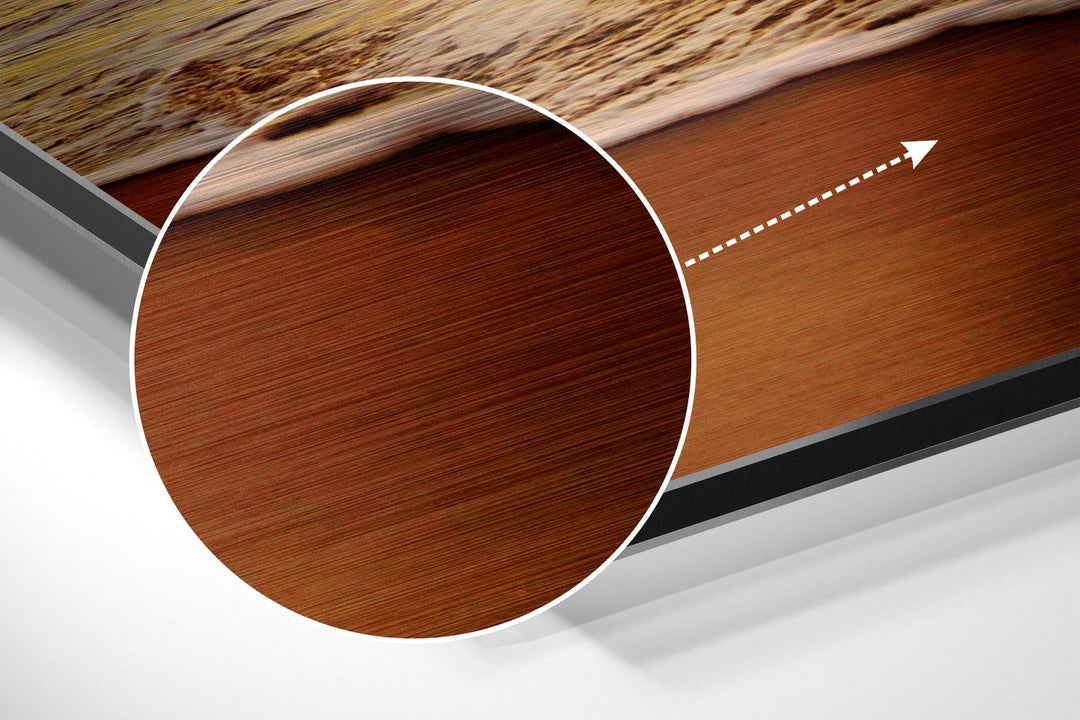 Sunset at the Beach Brushed Aluminium Dibond Wall Art.