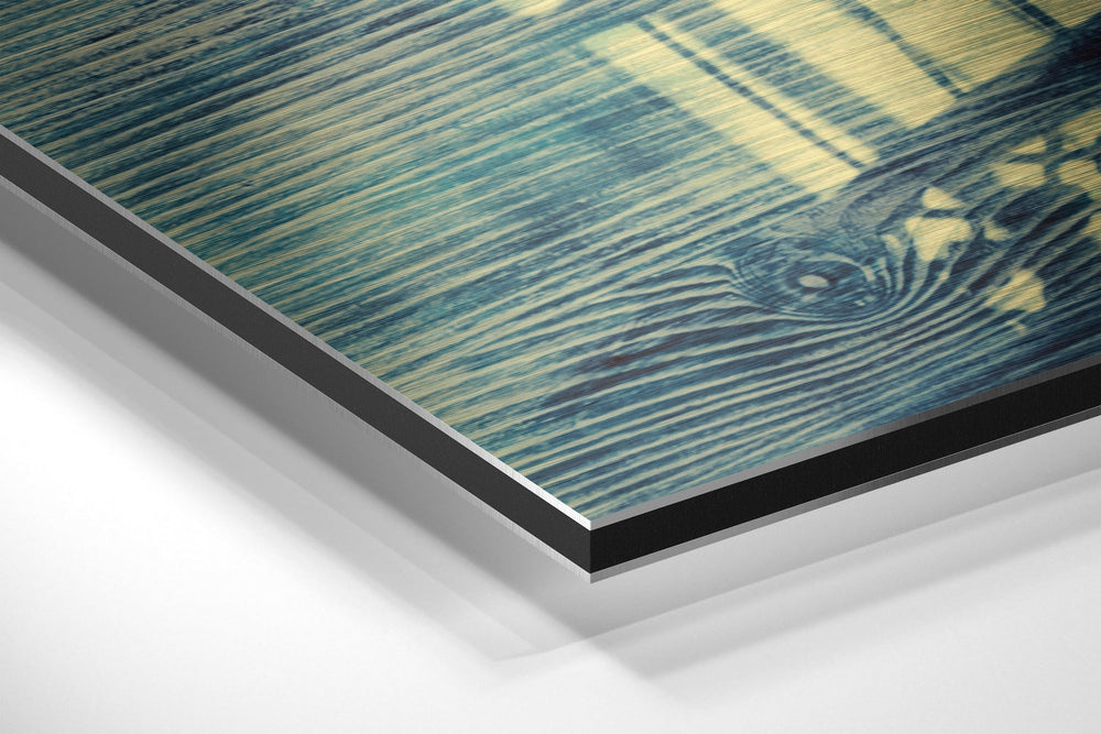 The Cage Brushed Aluminium Dibond Wall Art.