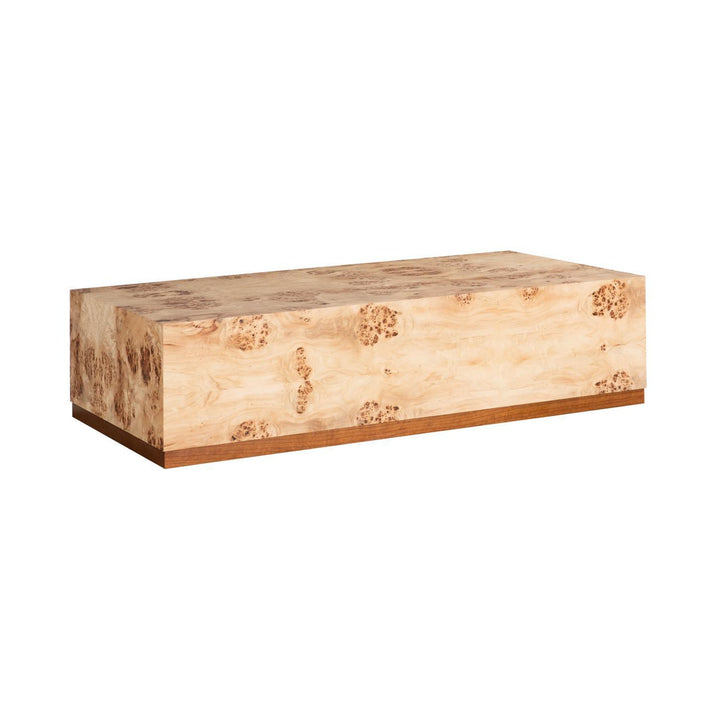 Burl Block Coffee Table, Light Wood by Phillips Collection — centered product view