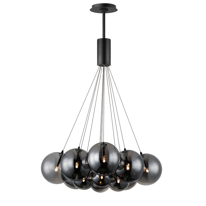 Burst 12-Light LED Pendant by ET2 Lighting in Black finish