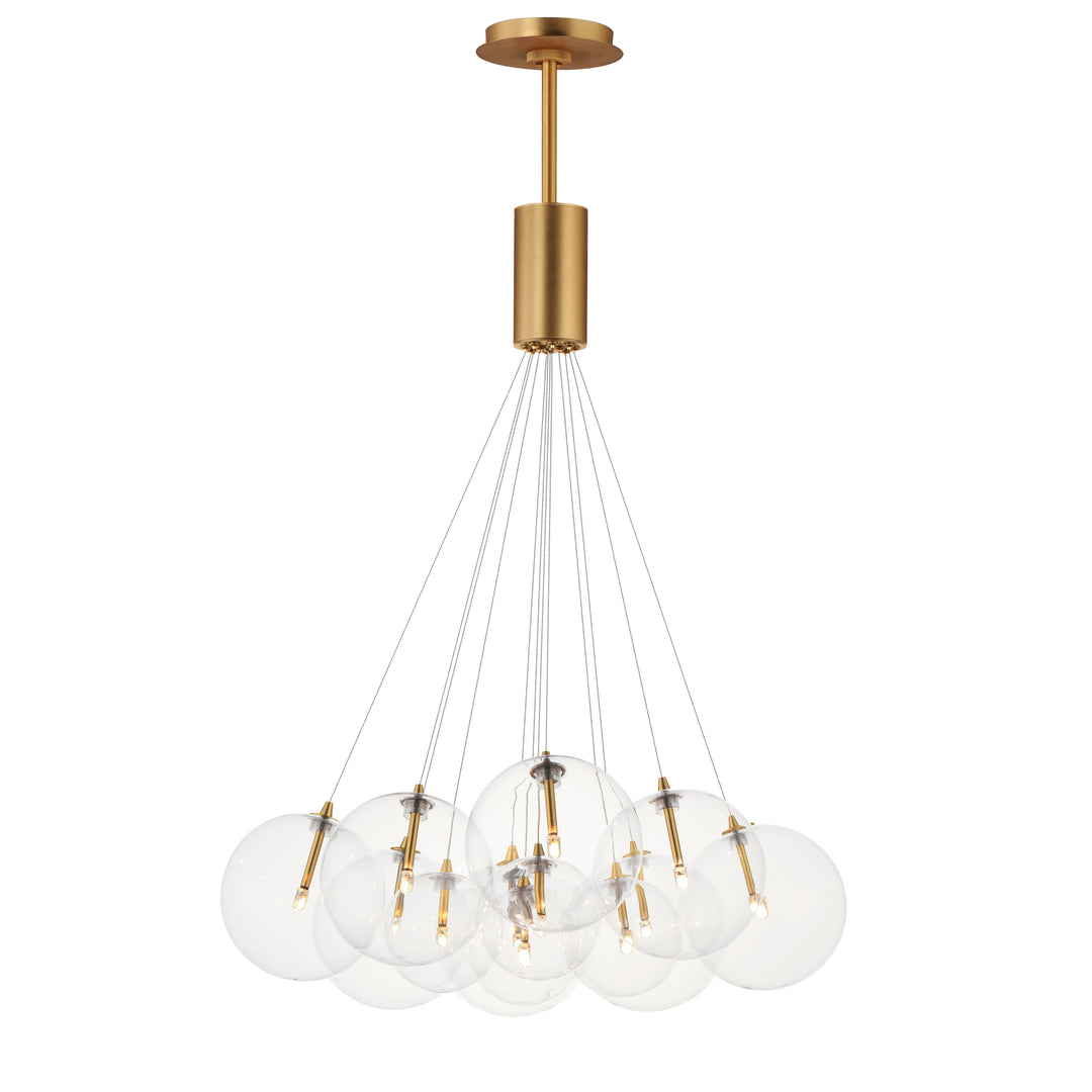 Burst 12-Light LED Pendant by ET2 Lighting in Gold finish