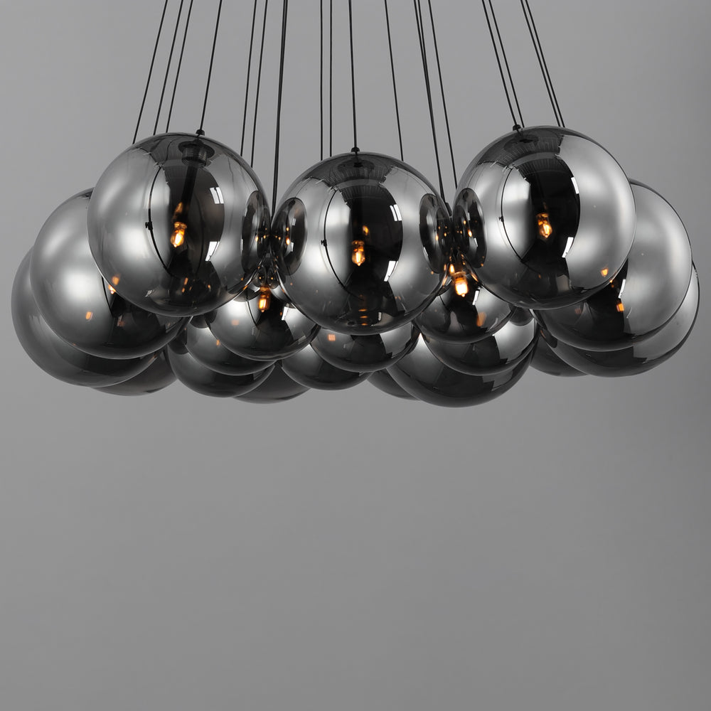 Burst 20-Light LED Pendant by ET2 Lighting, styled view 1
