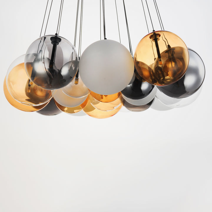 Burst 20-Light LED Pendant by ET2 Lighting, styled view 5