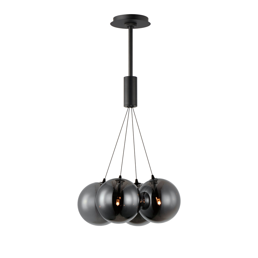 Burst 4-Light LED Pendant by ET2 Lighting in Black finish