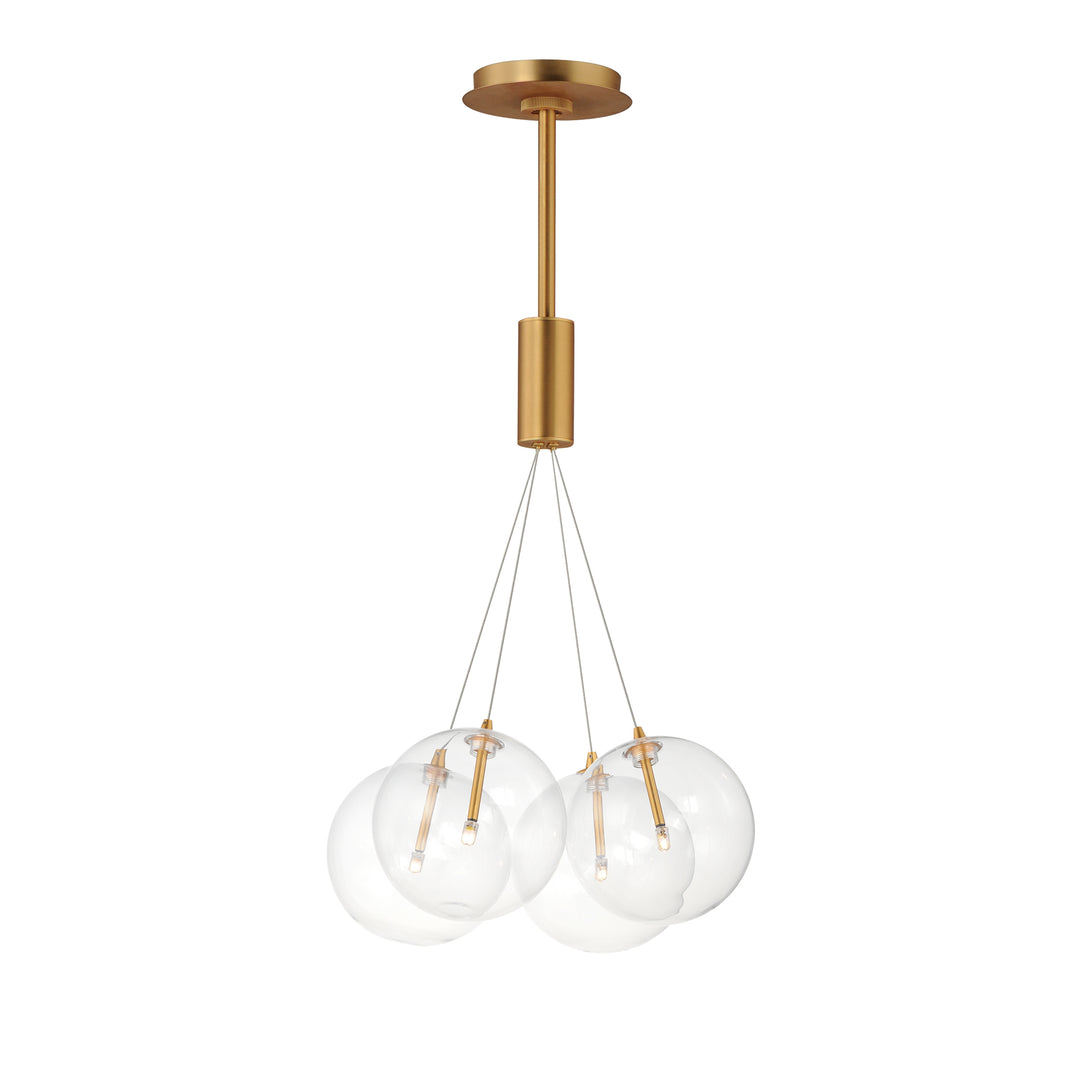 Burst 4-Light LED Pendant by ET2 Lighting in Gold finish