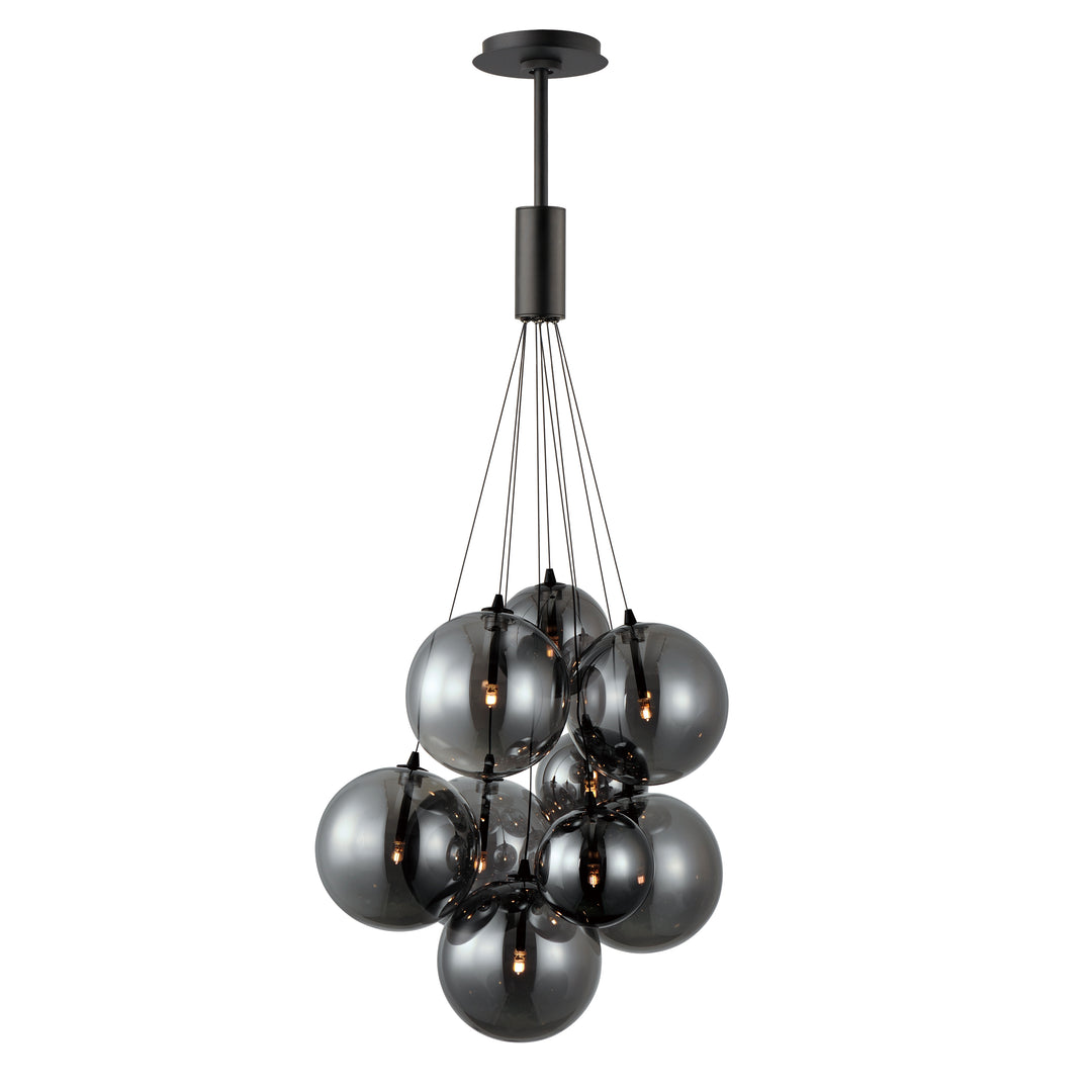 Burst 9-Light LED Pendant by ET2 Lighting in Black finish