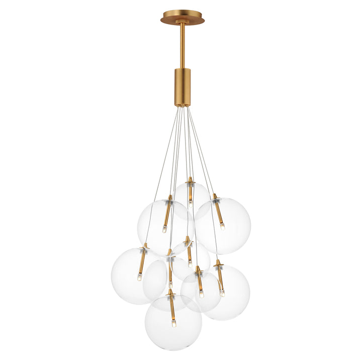 Burst 9-Light LED Pendant by ET2 Lighting in Gold finish