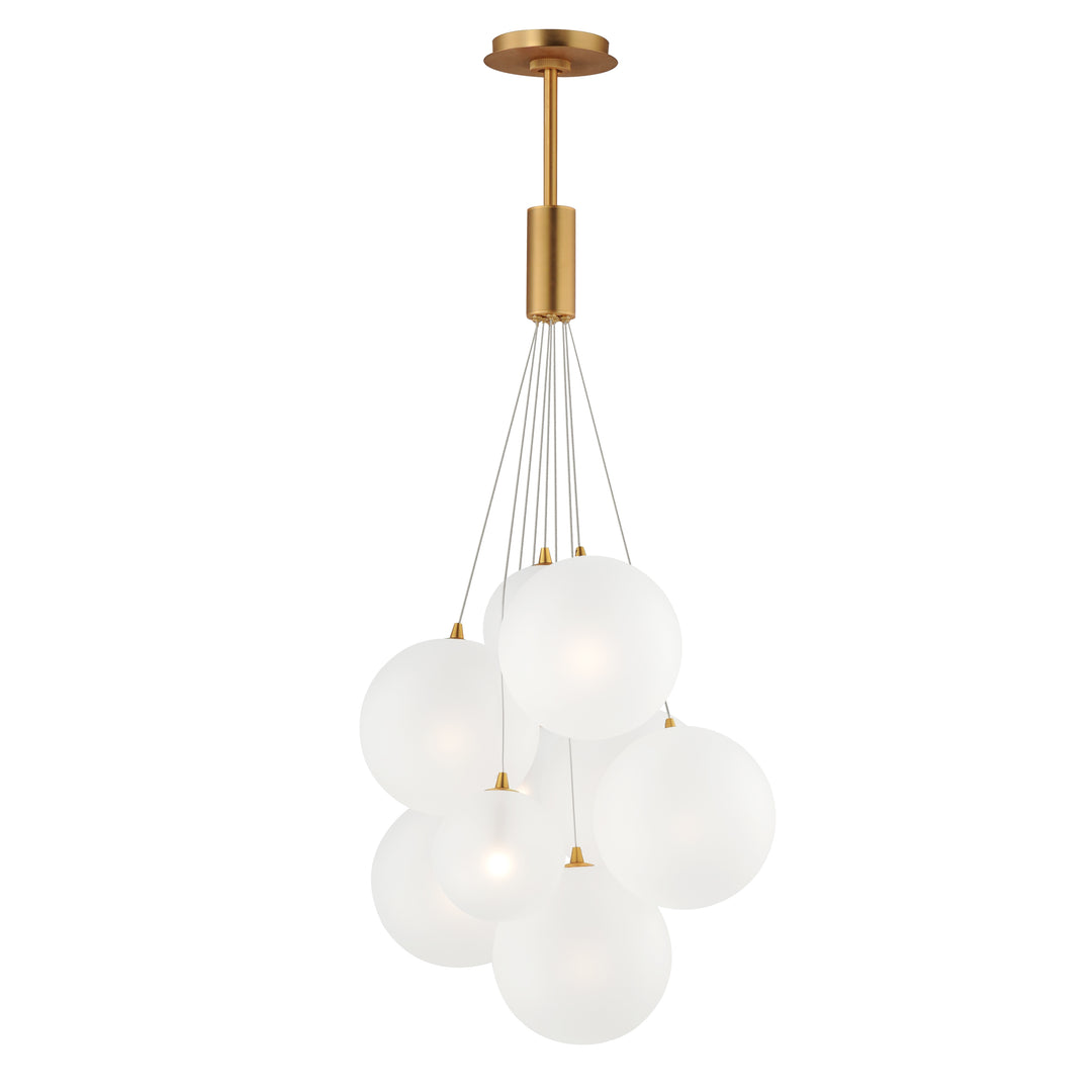 Burst 9-Light LED Pendant by ET2 Lighting in Gold finish