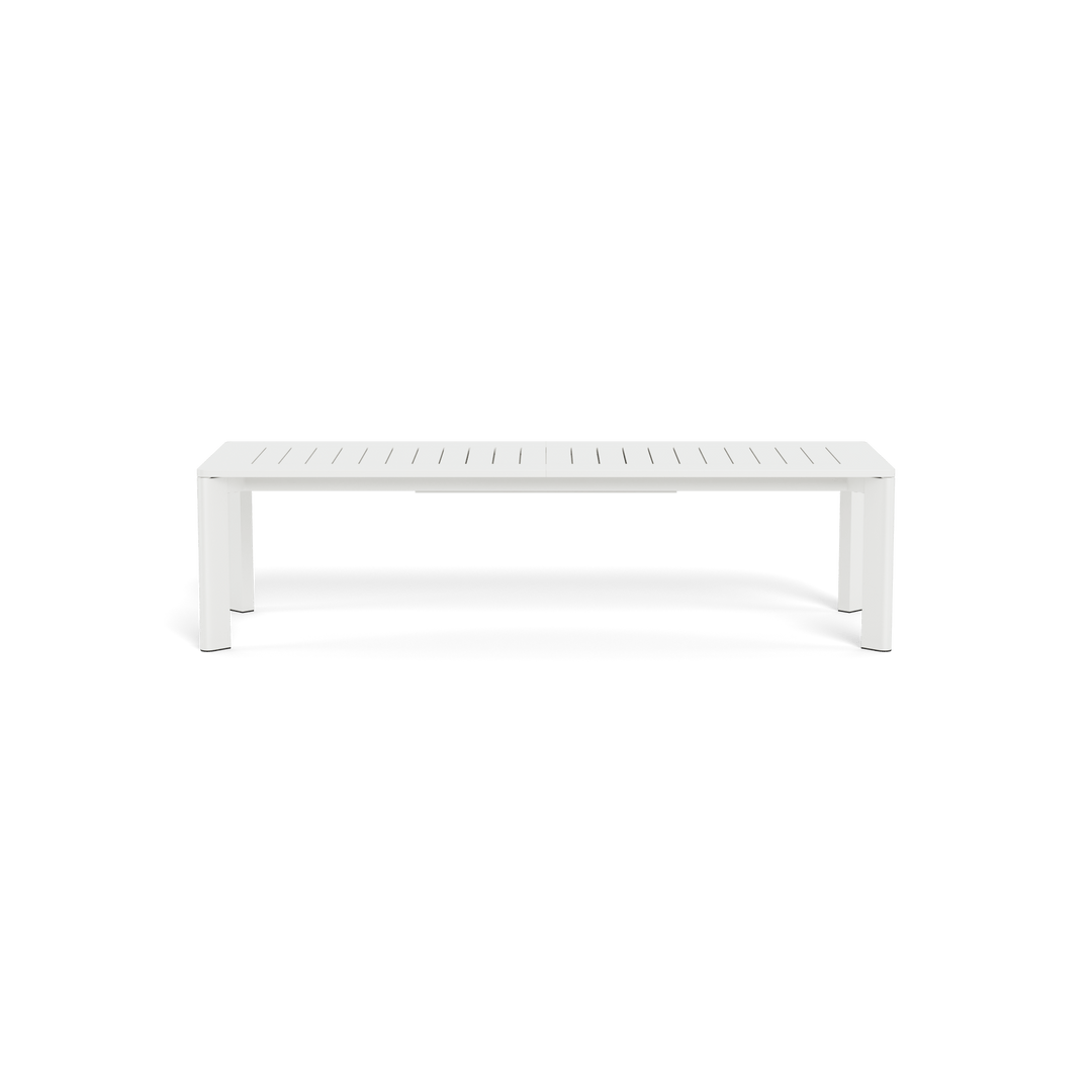 Byron Aluminum Extension Dining Table by Harbour in Aluminum White