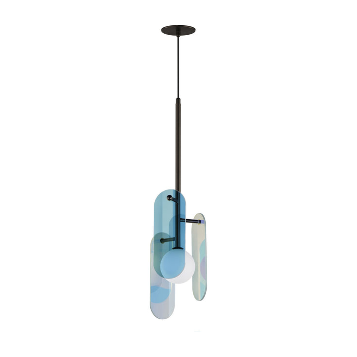 Megalith - Glass Megalith Cord Hung Pendant by Studio M Lighting in Brushed Bronze