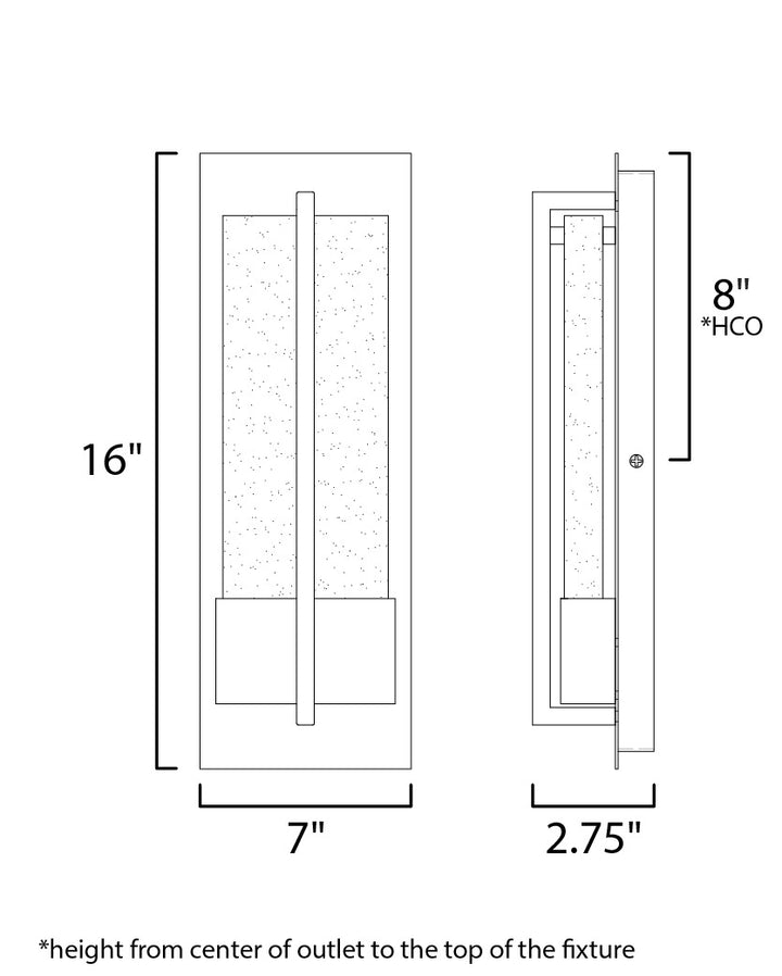 Cascade LED Outdoor Wall Sconce 566193 by Studio M Lighting – line drawing