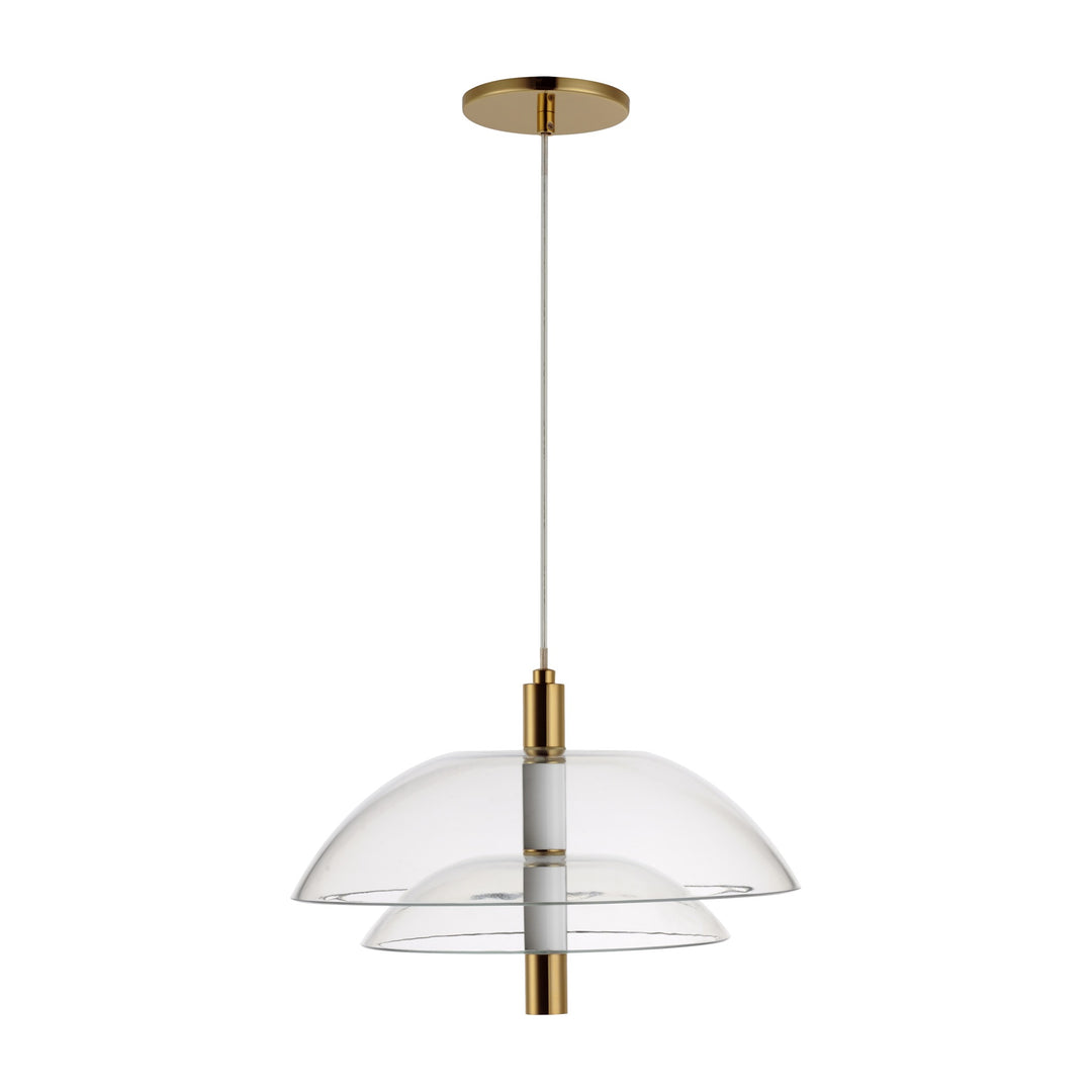Arya Single Pendant - Clear by Studio M Lighting in French Gold