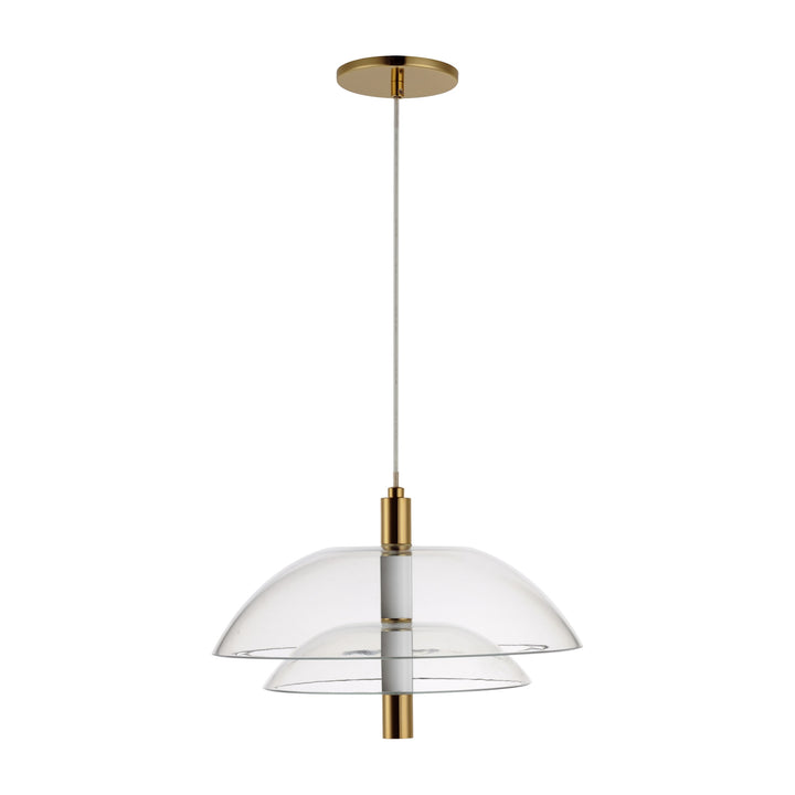 Arya Single Pendant - Clear by Studio M Lighting in French Gold