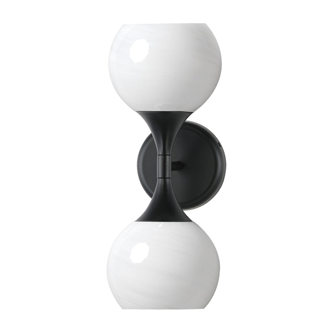 Neve 2-Light Wall Sconce by Studio M Lighting in Black