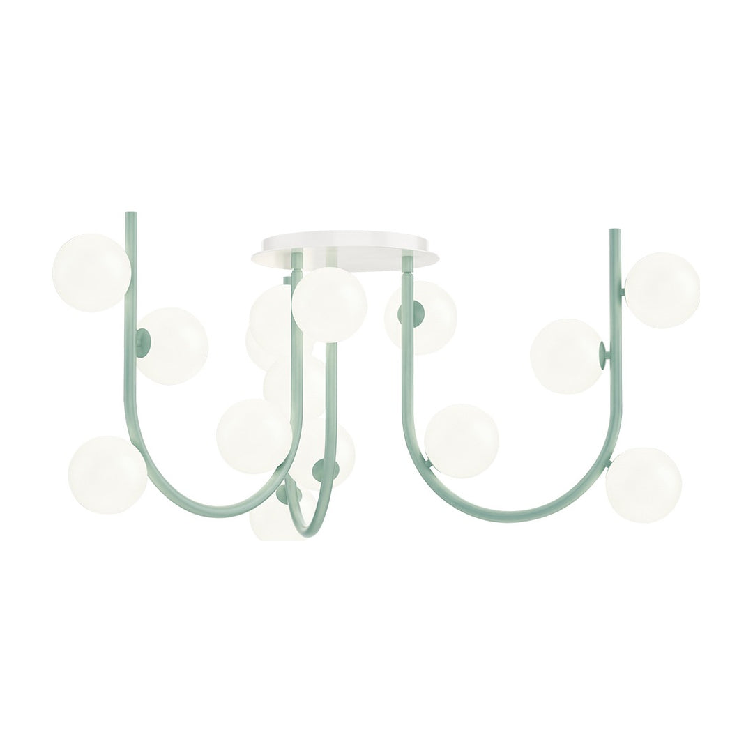 Contour MTO Contour 18-Light MTO Fixed Pendant by Studio M Lighting in Stratton Blue