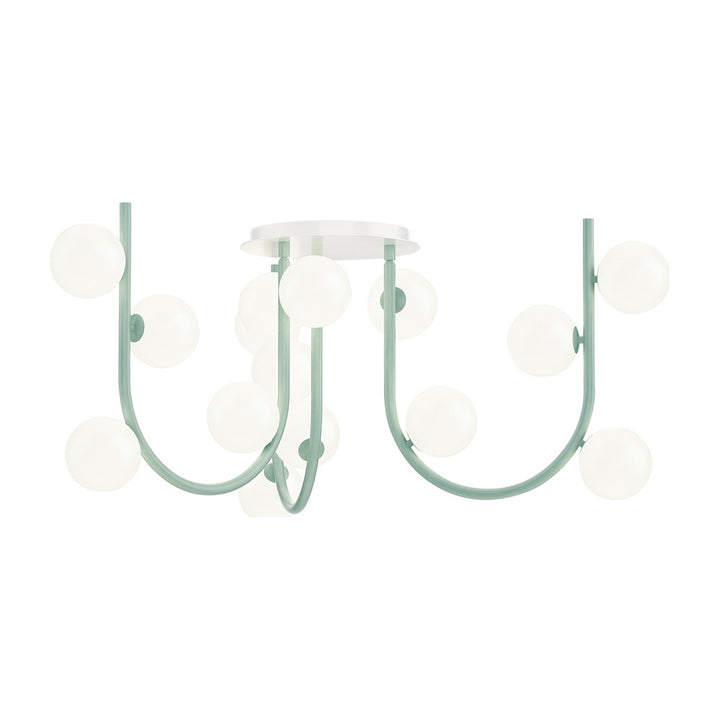 Contour MTO Contour 18-Light MTO Fixed Pendant by Studio M Lighting in Stratton Blue