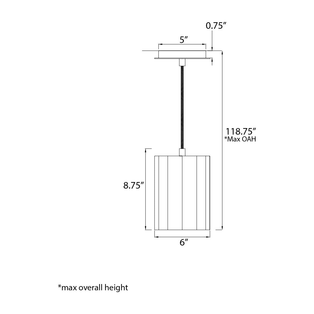 Primrose 1-Light by Studio M Lighting – line drawing