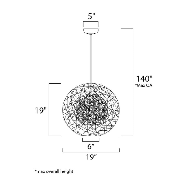 Bali Pendant 164405 by Studio M Lighting – line drawing