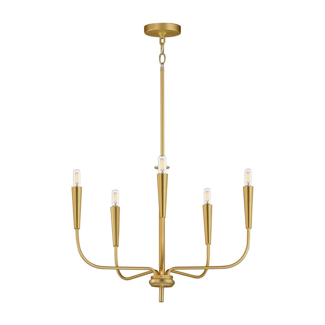 Vela 5-Light Chandelier by Studio M Lighting in Satin Brass