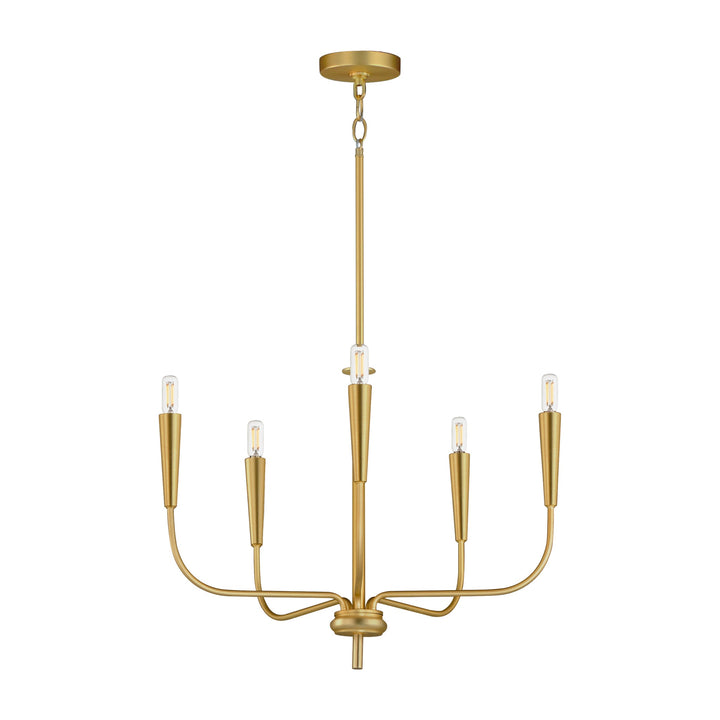 Vela 5-Light Chandelier by Studio M Lighting in Satin Brass