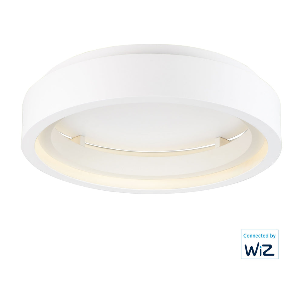 iCorona FoH ona 24 LED Flush Mount with Wiz RGBW by Studio M Lighting in Matte White