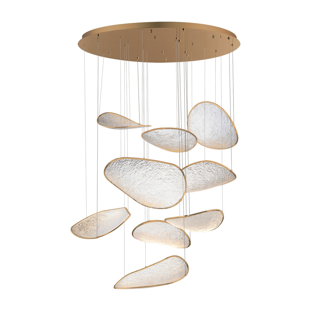 Moonscapes Multi-Light Pendant by Studio M Lighting in Brushed Champagne