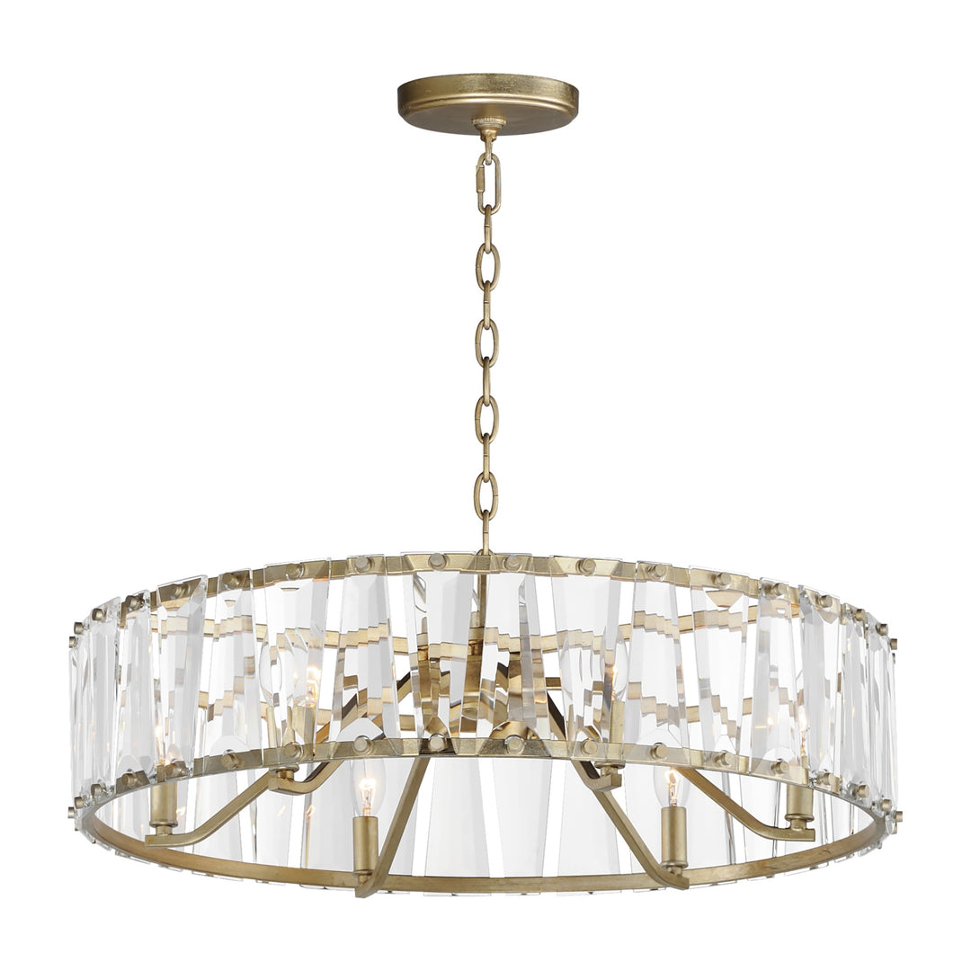 Odeon 6-Light Chandelier by Studio M Lighting in Golden Silver