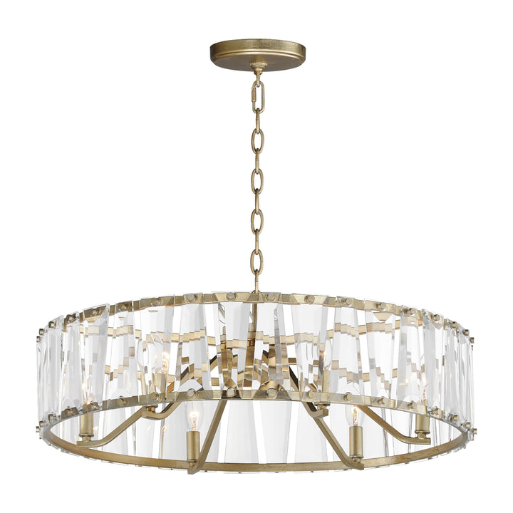 Odeon 6-Light Chandelier by Studio M Lighting in Golden Silver