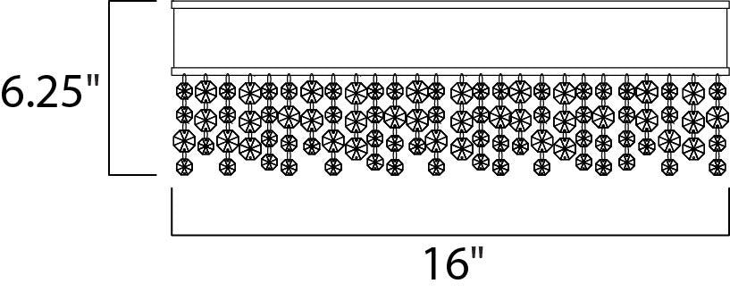 Mystic 11-Light LED Flush Mount by Studio M Lighting – line drawing