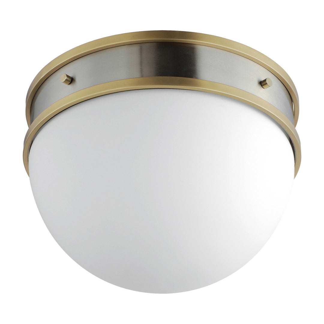 Duke 1-Light Flush Mount by Studio M Lighting in Satin Nickel / Satin Brass