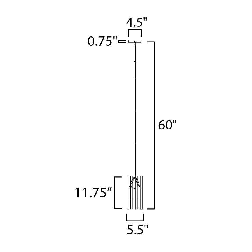 Rampart LED Outdoor Pendant by Studio M Lighting – line drawing